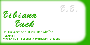 bibiana buck business card